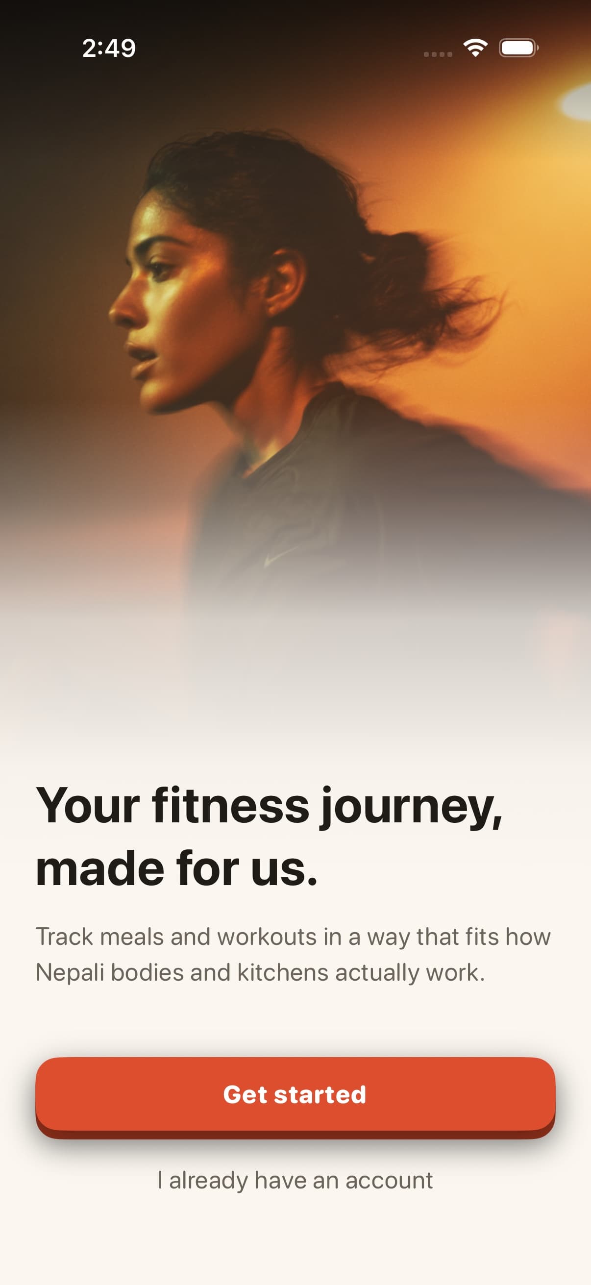 JSPER Gym welcome screen